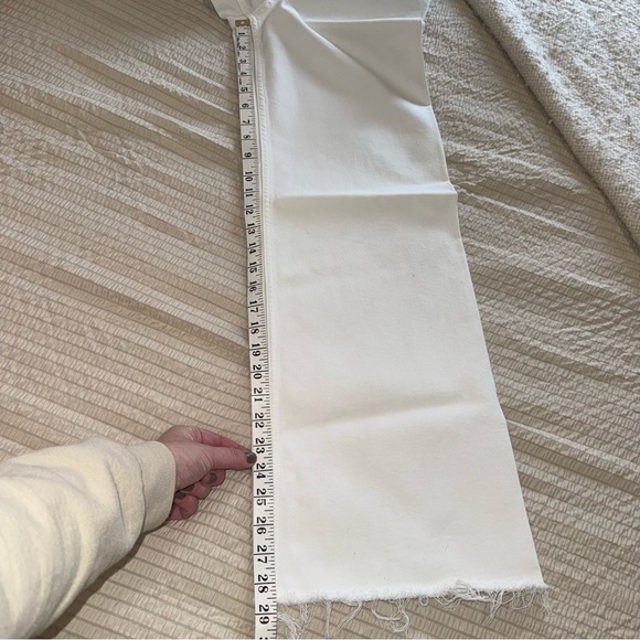 White Zara High Rise Wide Leg Marine Full Length Jeans 2 - Picture 6 of 7